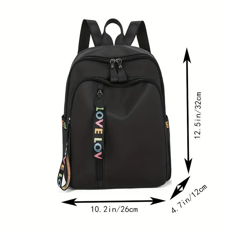 1pc Mens Fashionable Large Capacity Backpack - Durable Nylon, Stylish Simple Design, Perfect for Sports, Commute & Travel