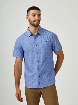 7 Diamonds Athens Short Sleeve Shirt In Light Blue