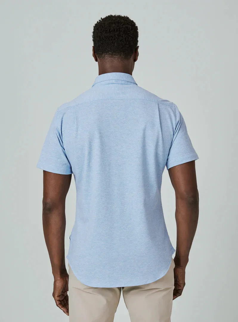 7 Diamonds Seville Short Sleeve Shirt In Light Blue