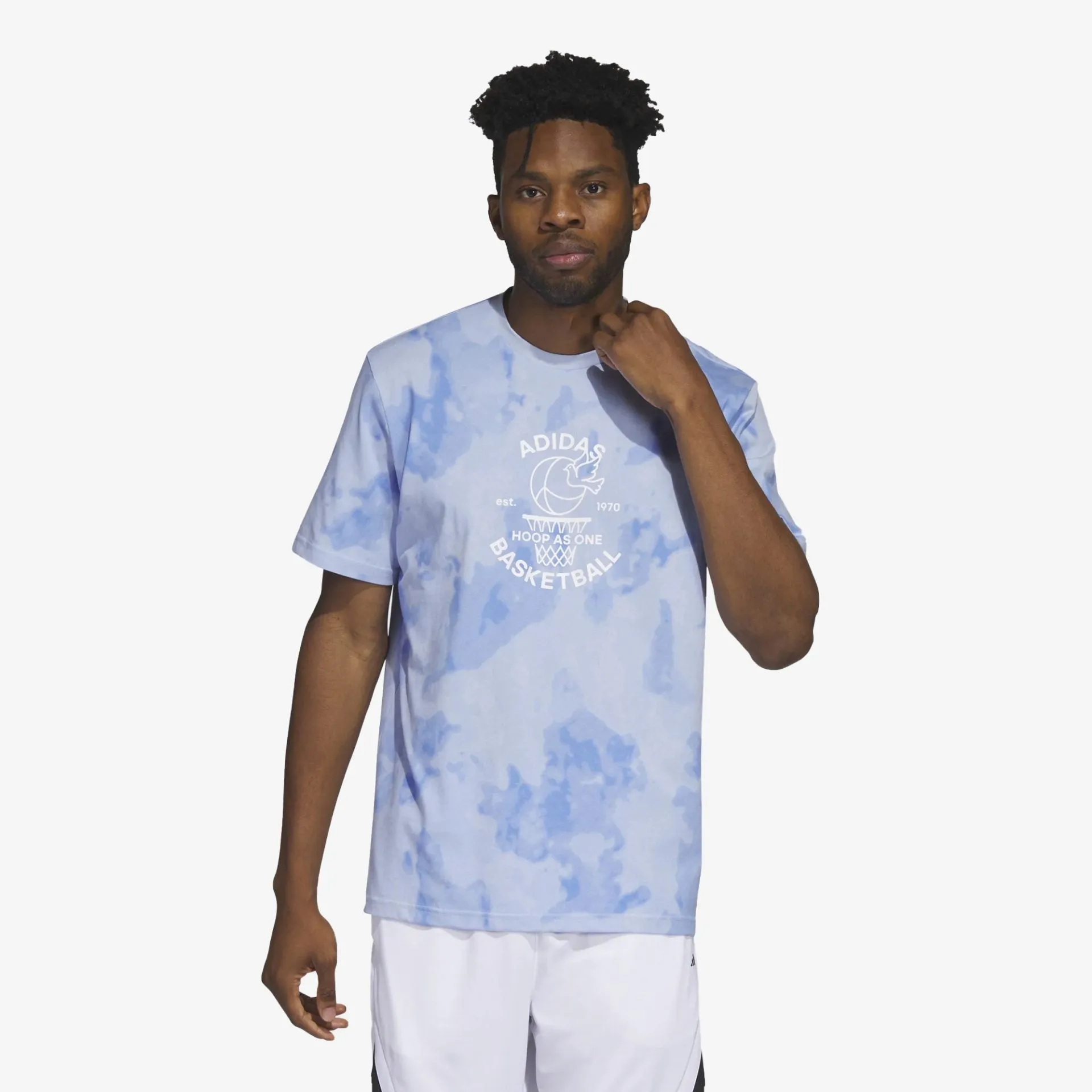 Adidas | WORLDWIDE HOOPS BASKETBALL GRAPHIC TEE { BLUE