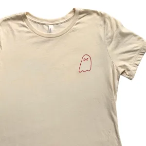 ADULT Medium Cream Little Ghost Chainstitch Tshirt