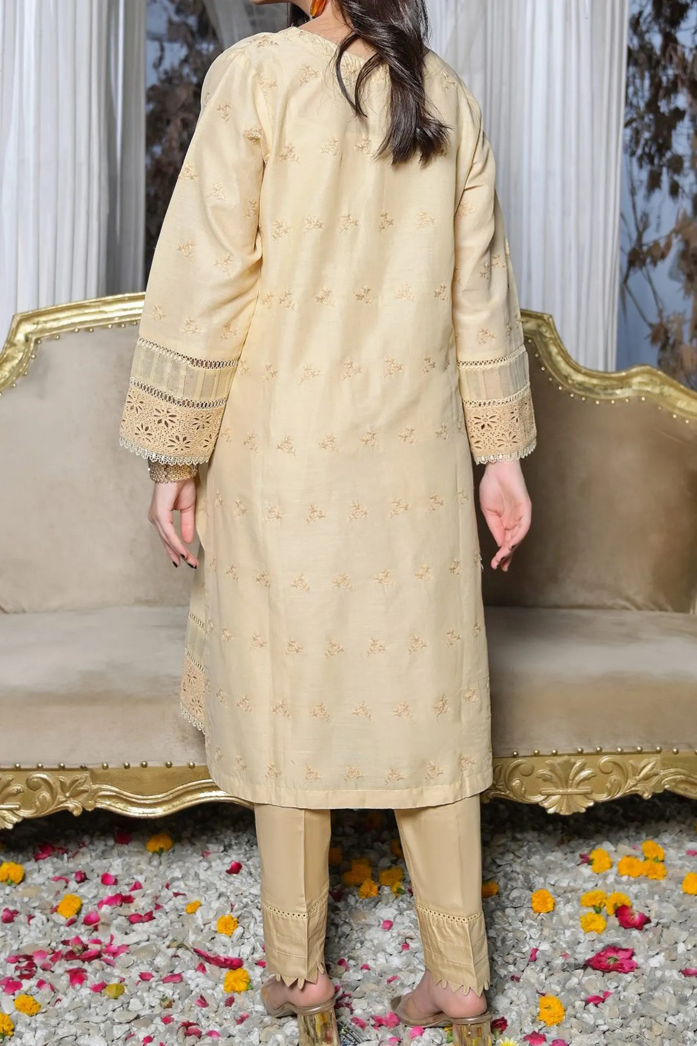 Amna Sohail by Tawakkal Stitched Handwork Chikankari Shirts Collection'2023-ASK-06