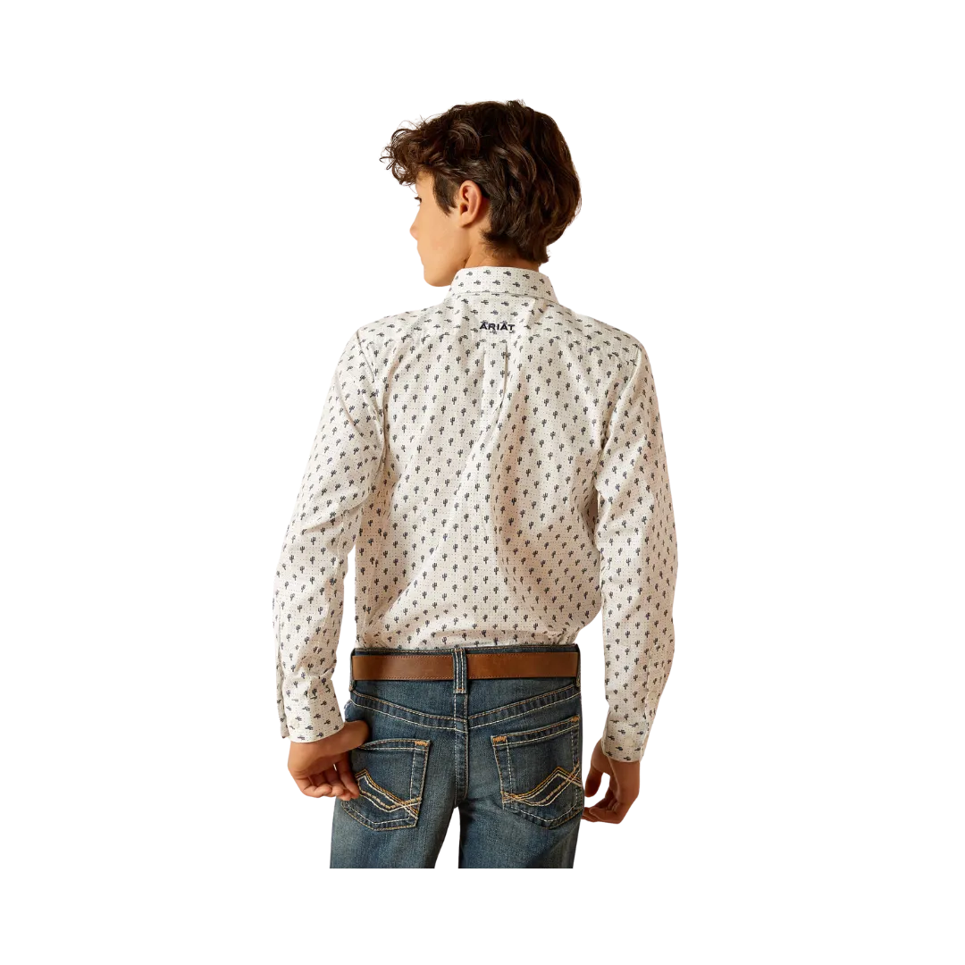 Ariat Kid's Parker Classic Fit White Shirt