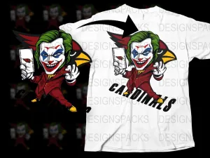 Arizona Cardinals Joker Themed Graphic Png Digital Download