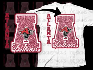 Atlanta Falcons Glitter Logo Men's Graphic Png Digital Download