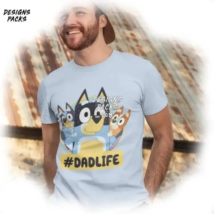 Bluey Dad Fathers Day Bluey Bandit Dad Bluey Bandit Dad Life PNG Design