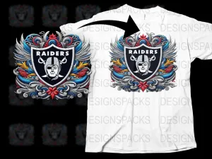 Bold and Striking NFL Raiders Team Emblem Png Digital Download