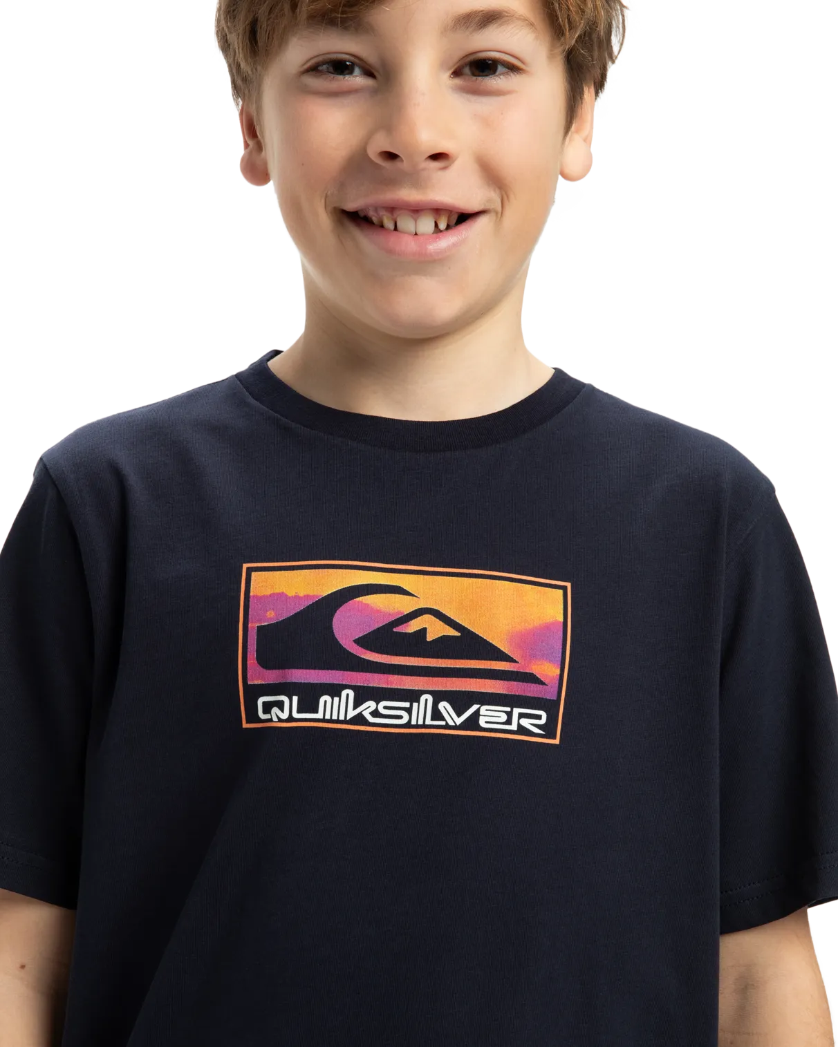 Boys Gradient Box T-Shirt in Dark Navy