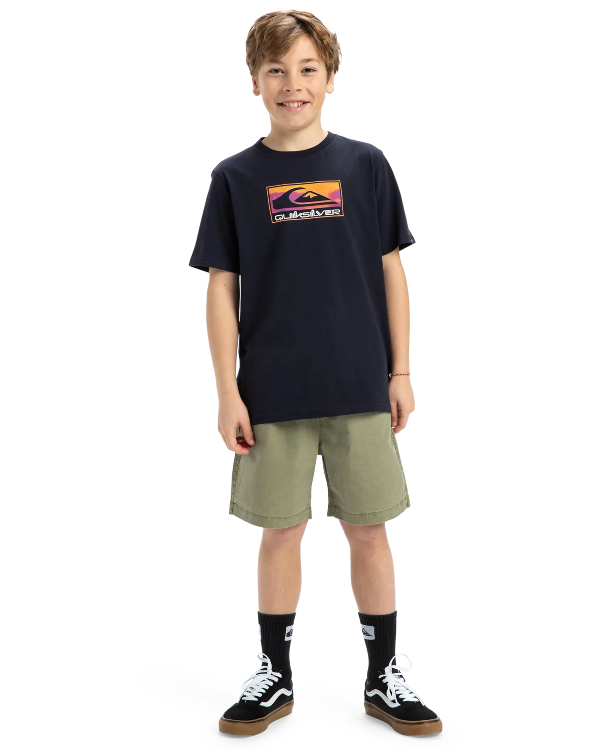 Boys Gradient Box T-Shirt in Dark Navy