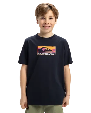 Boys Gradient Box T-Shirt in Dark Navy