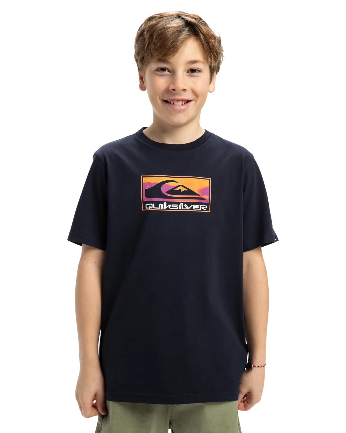 Boys Gradient Box T-Shirt in Dark Navy