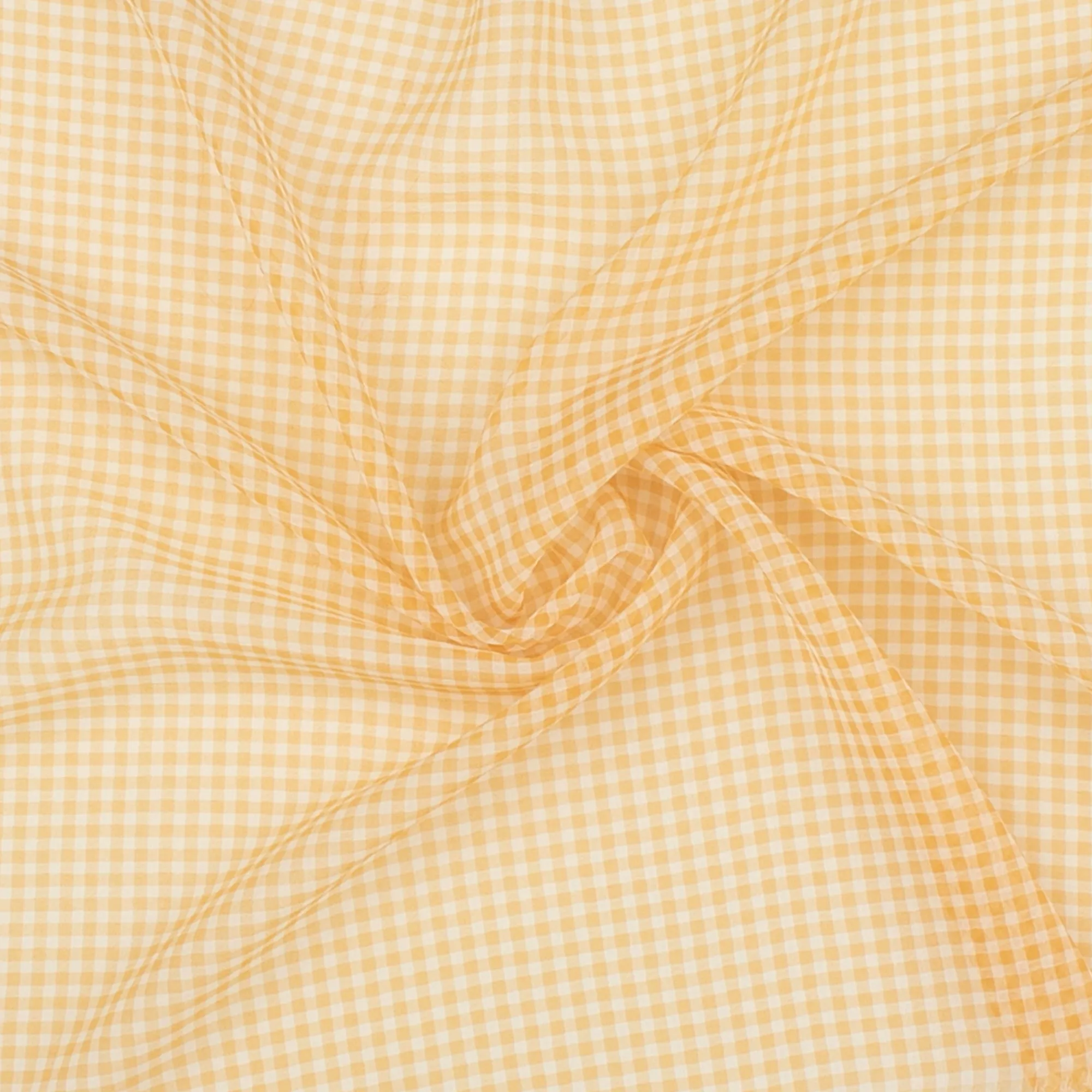 Crepe Chiffon - DAISY - Small Checks - Wheat