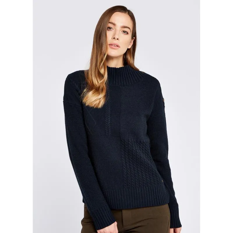 Dubarry Sullivan Ladies Funnel Neck Jumper - Navy