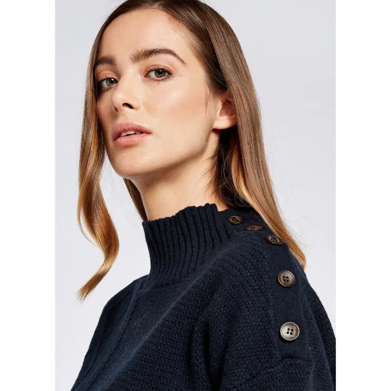 Dubarry Sullivan Ladies Funnel Neck Jumper - Navy