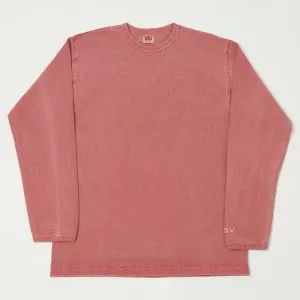 Dubbleworks Heavy Weight L/S Pigment Dye Tee - Pd. Red