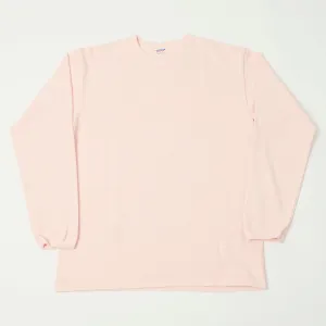 Dubbleworks Long Sleeve Heavy Fabric Pigment Dyed Tee - Pink