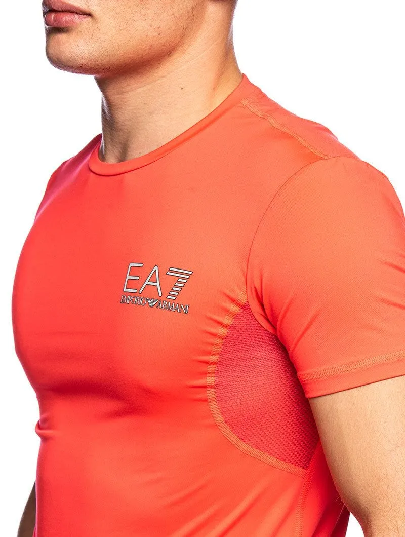 EA7 BASIC T-SHIRT IN RED LOBSTER