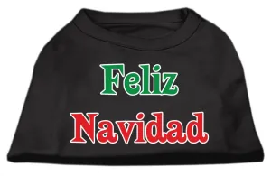 Feliz Navidad Screen Print Shirts Black S (10)