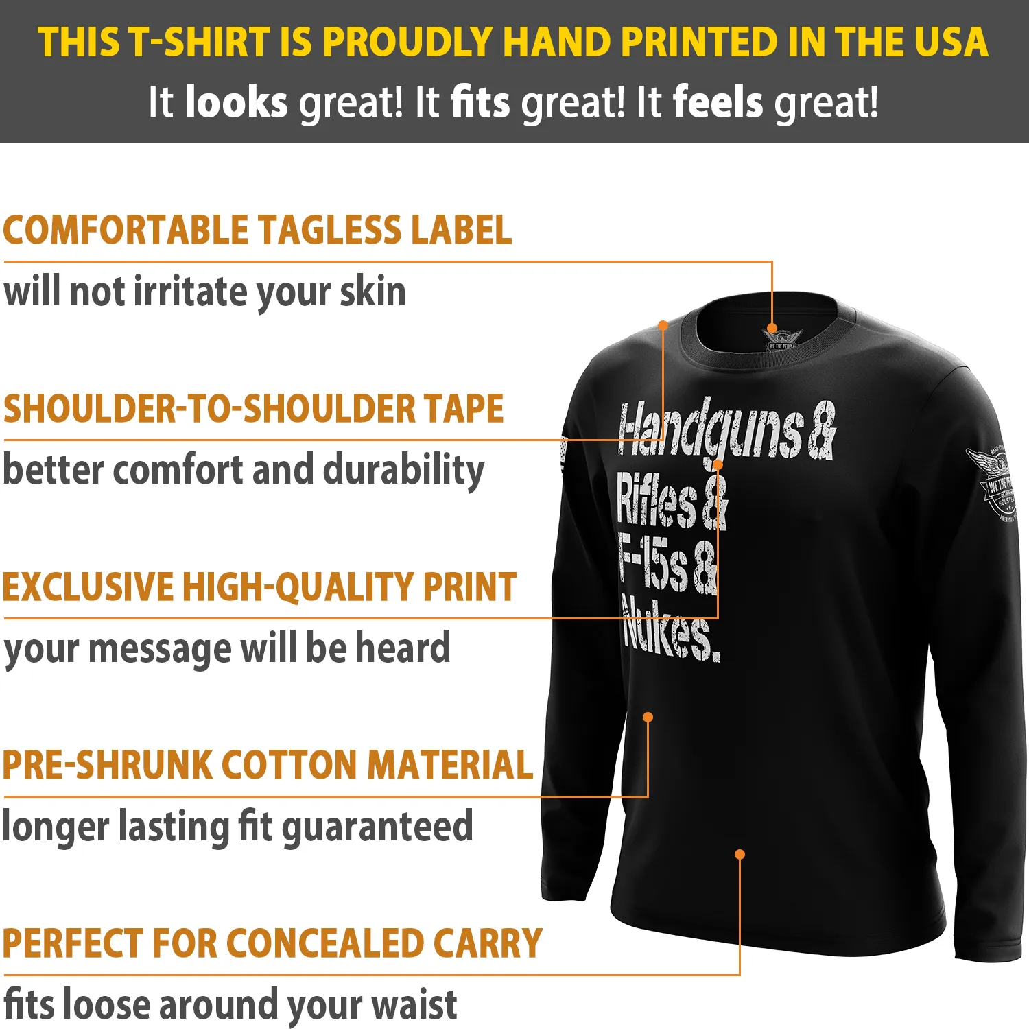 Freedom Checklist Long Sleeve Shirt