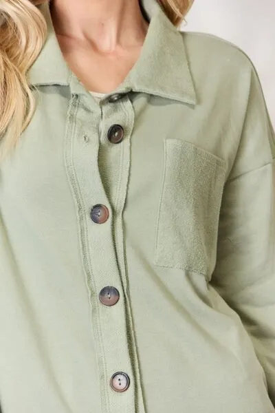 Full Size Button Down Long Sleeve Shirt