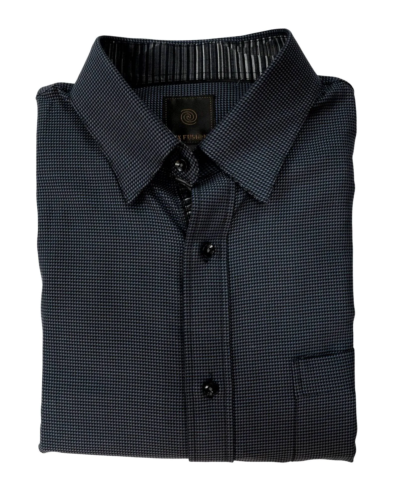 F/X Fusion Grey & Black Neat Check Sport Shirt