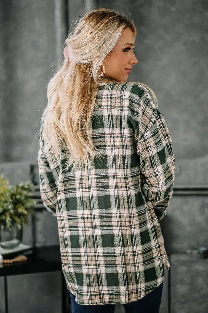 Get With It Flannel Top | Green