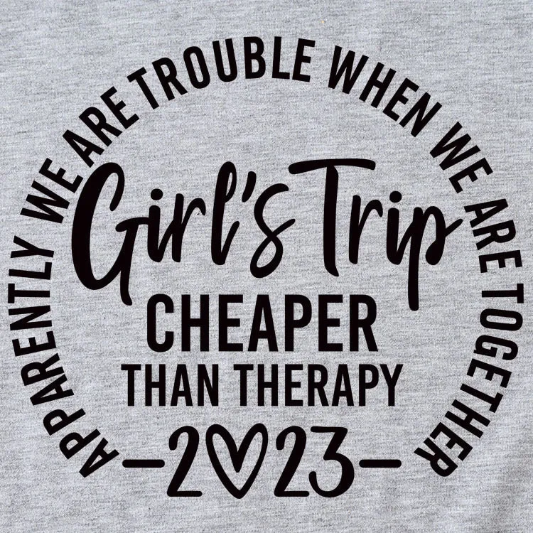 Girls' Travel Ratio Letter Round Neck Short Sleeve Loose Women's T-shirt