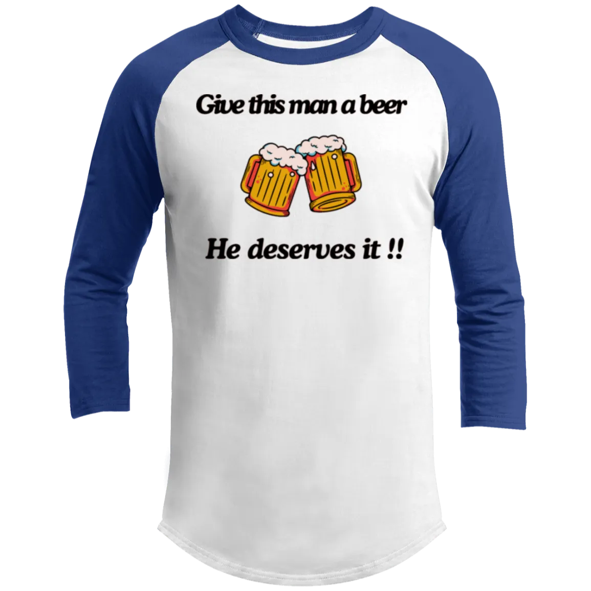 Give This Man A Beer T200 3/4 Raglan Sleeve Shirt