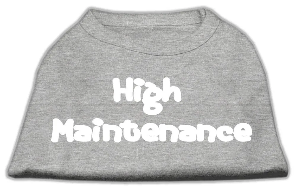 High Maintenance Screen Print Shirts  Grey Xxl (18)