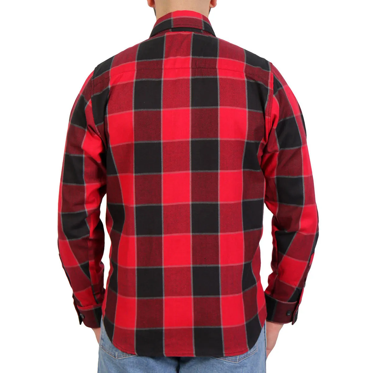 Hot Leathers FLM2019 Men's Red Black and Gray Long Sleeve Flannel Shirt