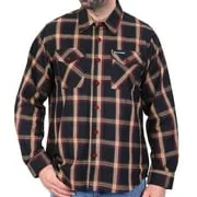 Hot Leathers FLM2038 Men's Black Tan and Red Long Sleeve Flannel Shirt