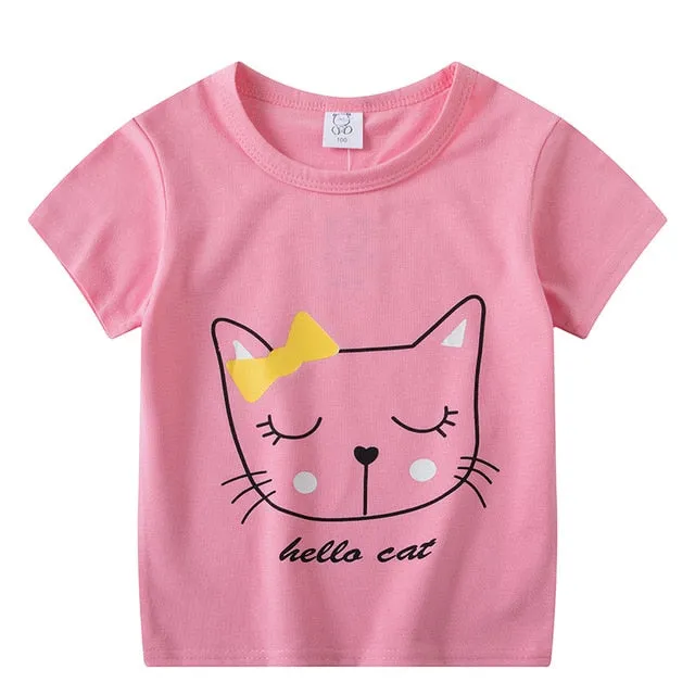 Kids Boys Girls T-Shirts Clothes Cotton Toddler Tops