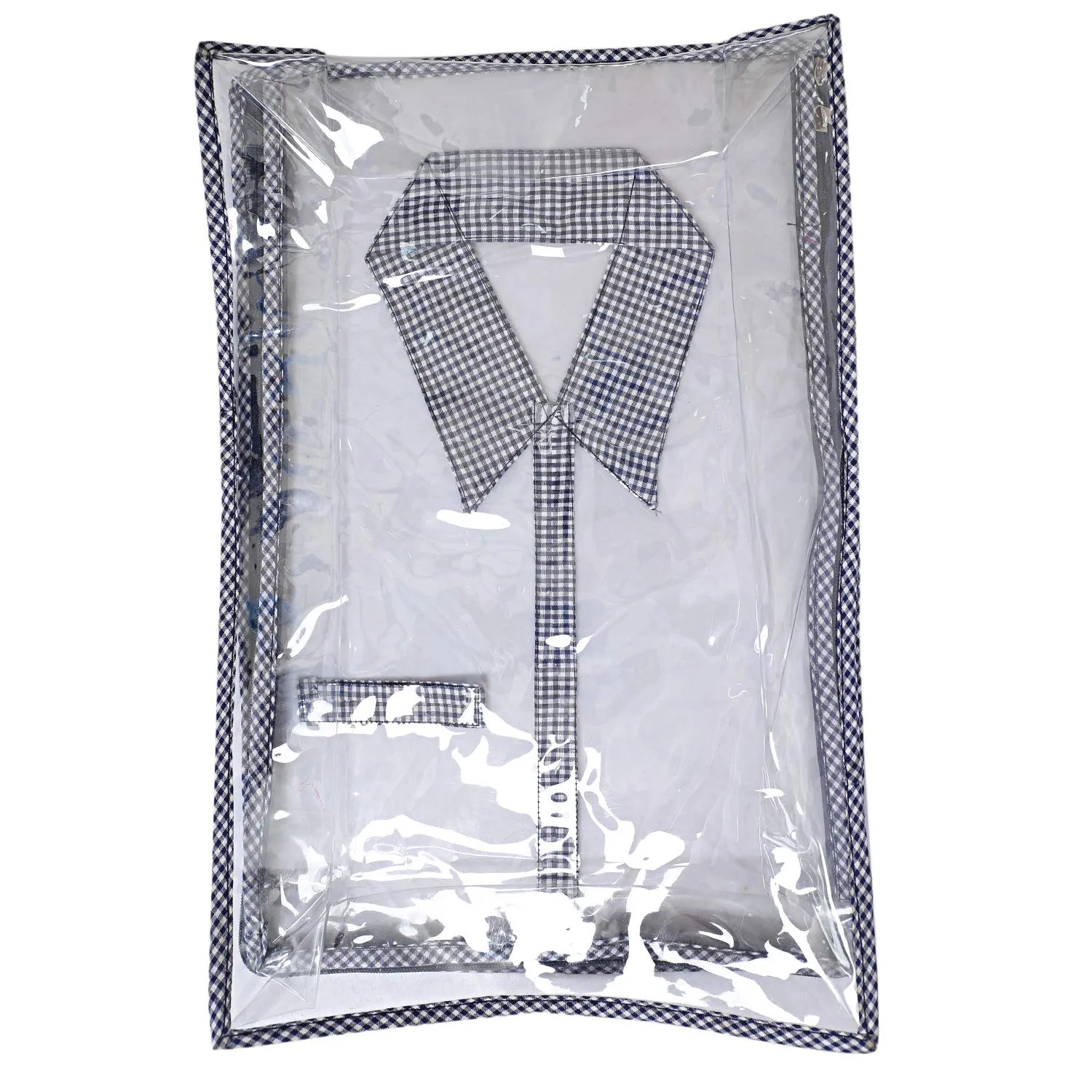 Kuber Industries 2 Piece PVC Shirt Cover, Blue