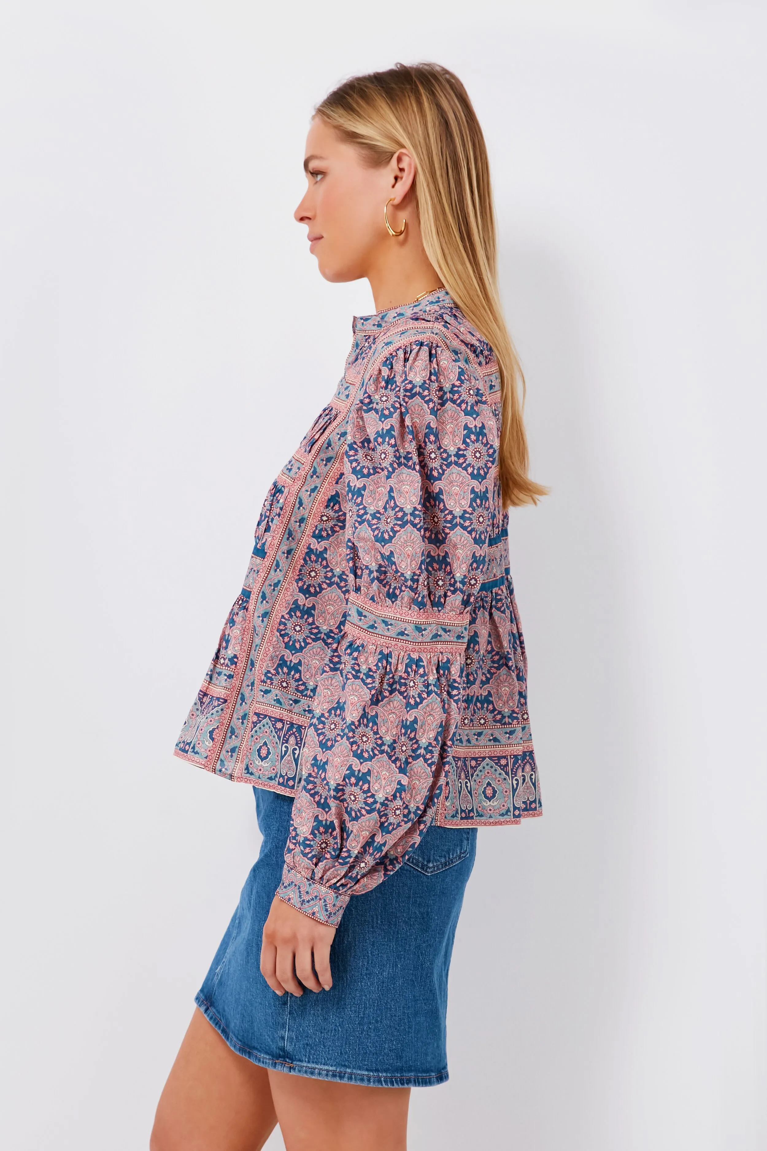 Lilac Parker Print Long Sleeve Top