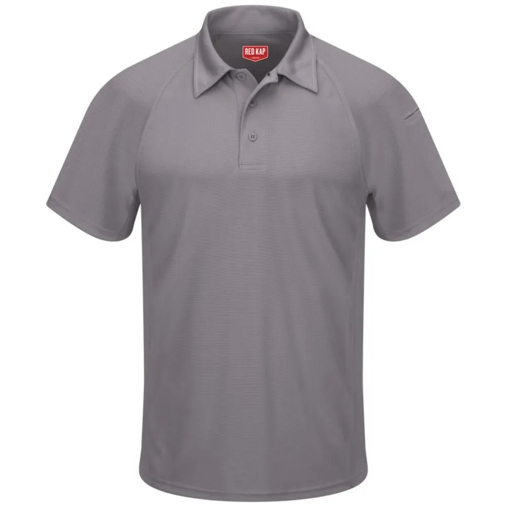 Men's Red Kap Short Sleeve Performance Knit® Flex Series Men's Active Polo SK92 - Grey