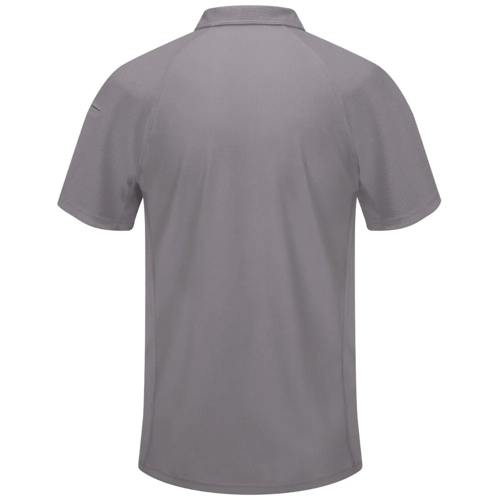 Men's Red Kap Short Sleeve Performance Knit® Flex Series Men's Active Polo SK92 - Grey