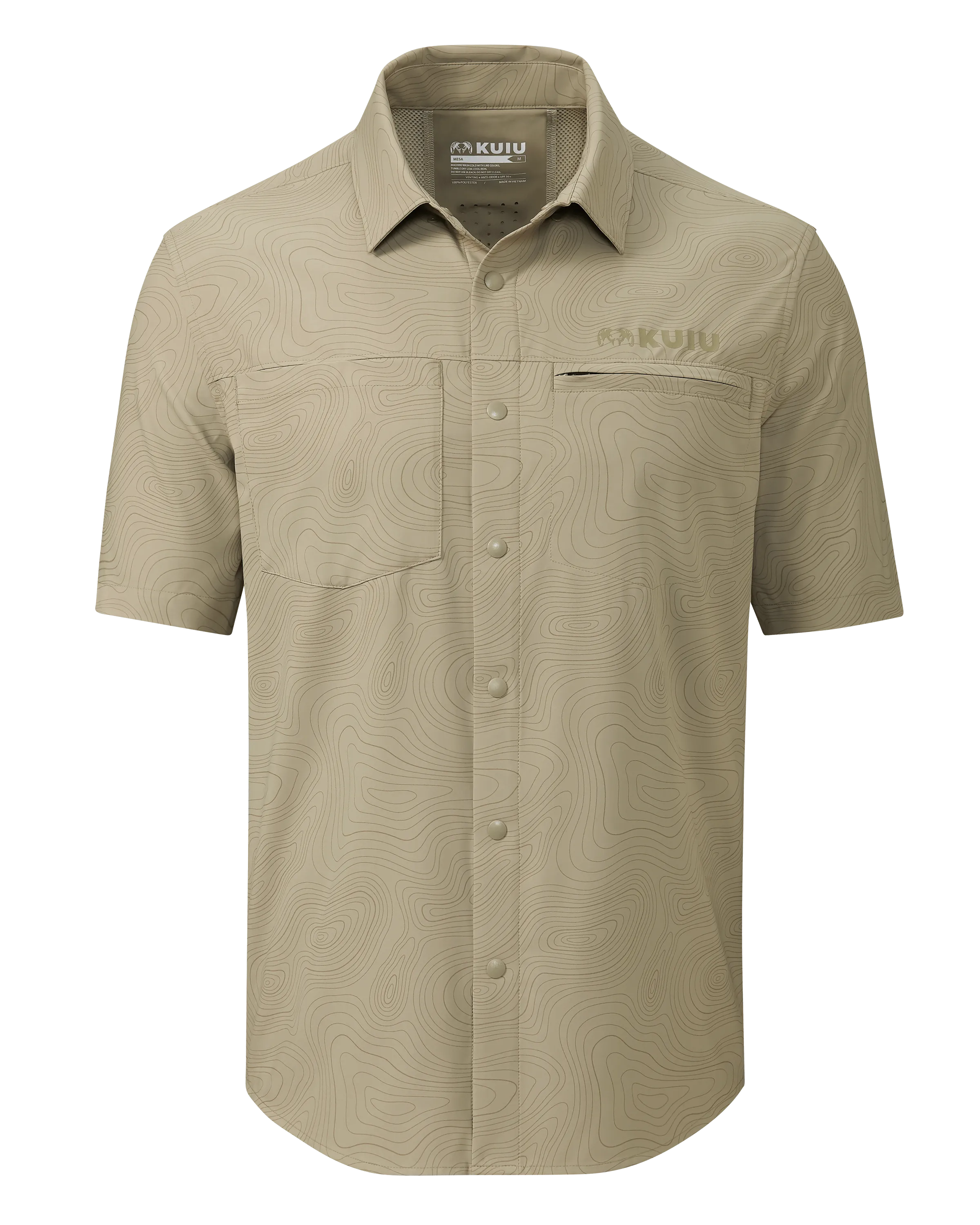 Mesa Vented SS Snap Shirt | Bone Topo Print