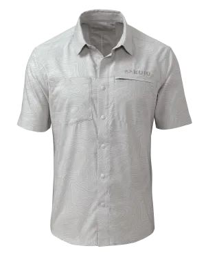 Mesa Vented SS Snap Shirt | Fog Topo Print