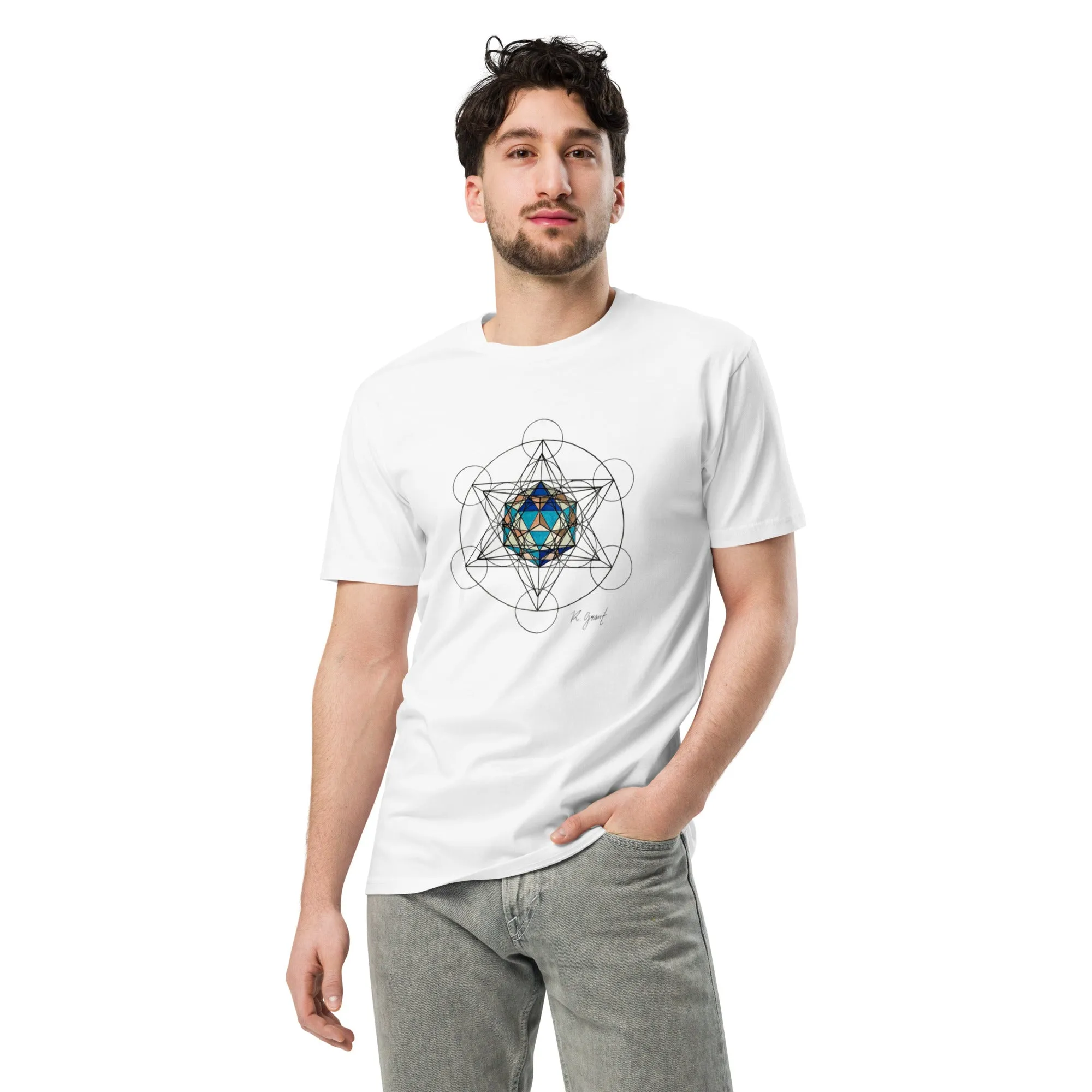 Metatrons Cube Time Tesseract - T shirts (Mens)