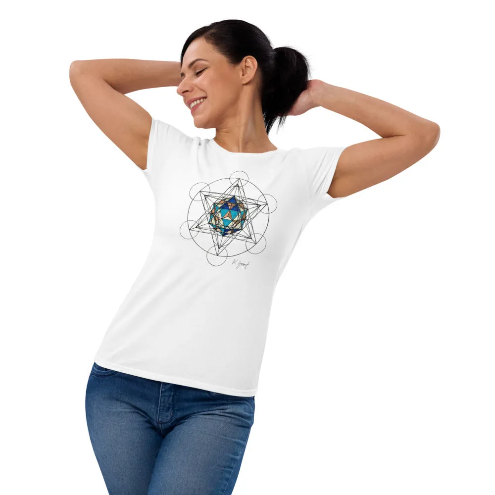 Metatrons Cube Time Tesseract - T shirts (Womens)