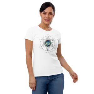 Metatrons Cube Time Tesseract - T shirts (Womens)