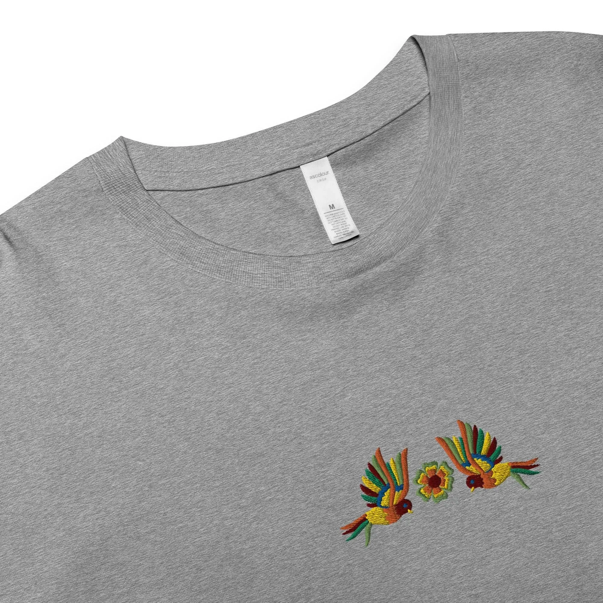 Mexican Otomi Embroidered Cropped T-Shirt