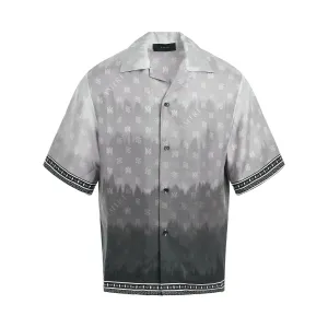 Micro MA Paisley Bowling Shirt in Black