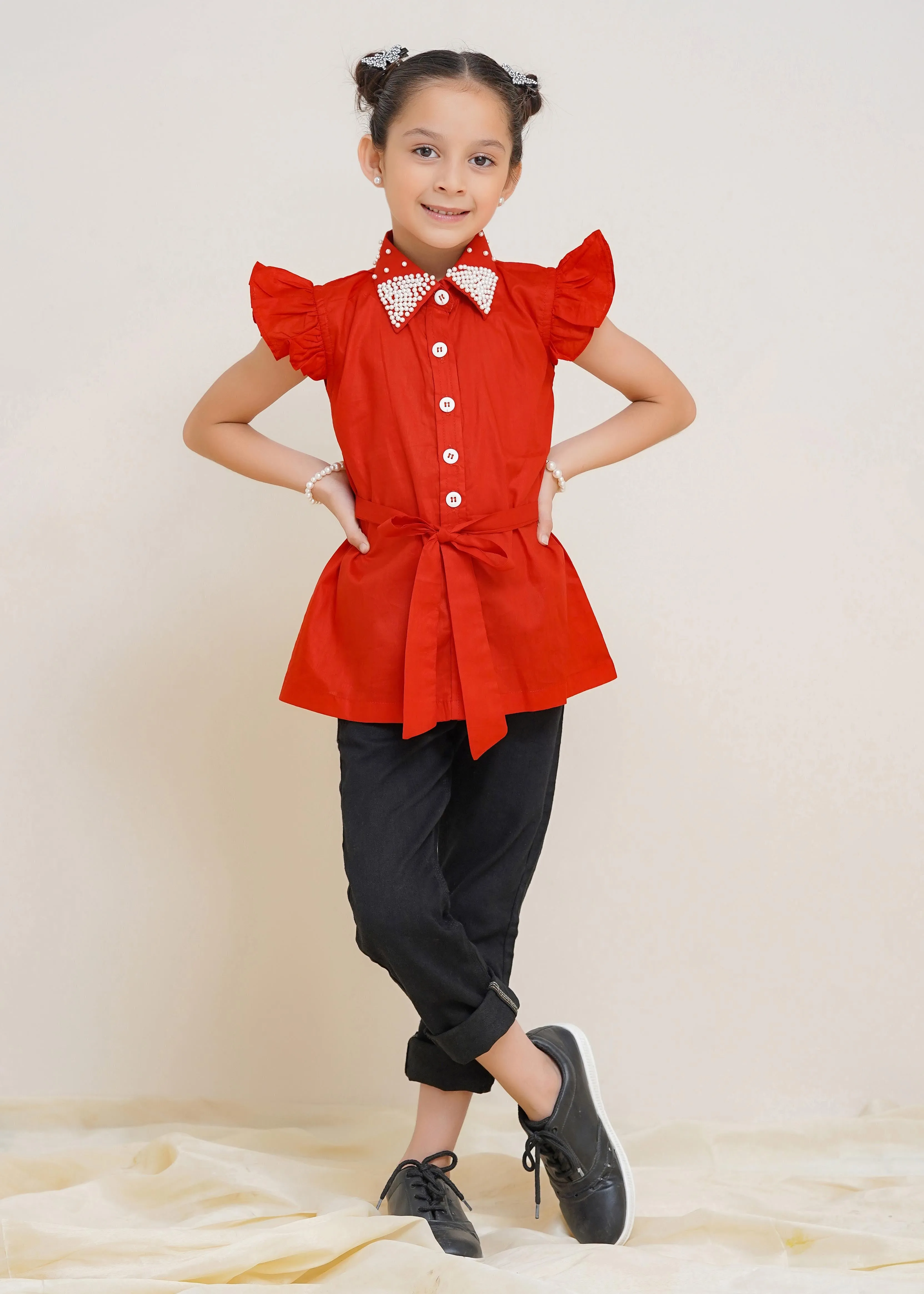 Modest Stitched Summer Kids Shirts Collection'2024-Willow Bloom