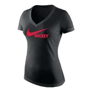 NIKE HOCKEY LOGO TRIBLEND BLACK WOMEN'S T SHIRT