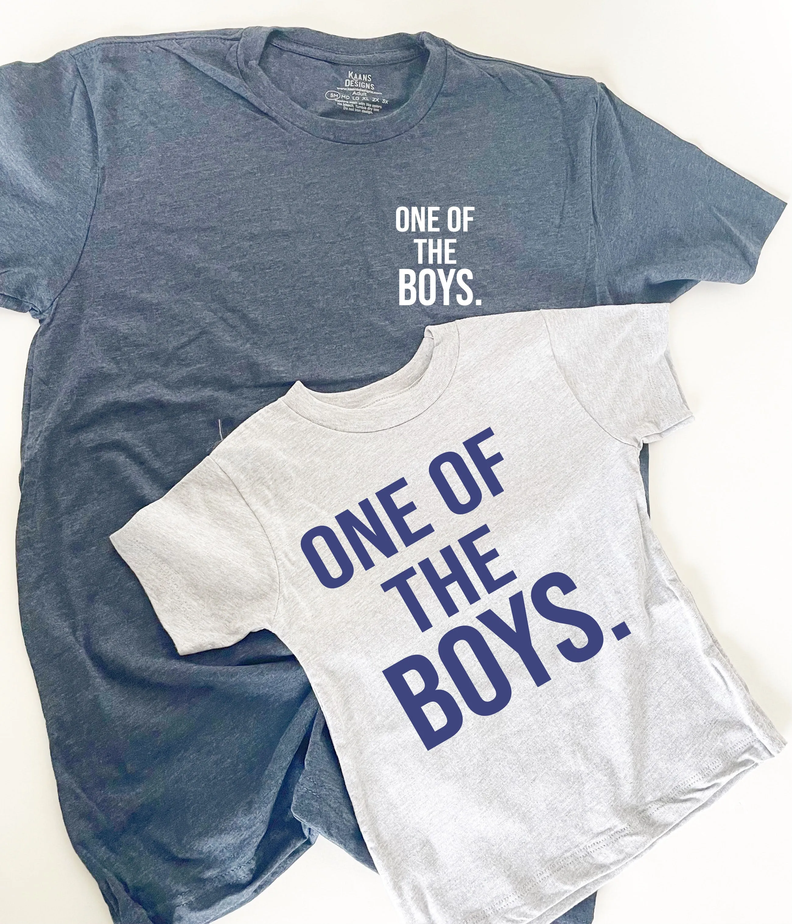 One of the Boys, Dad and Son Matching Set of two shirts (Blue/ Grey Option)