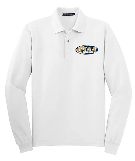 PIAA White Track & Field Long Sleeve Polo