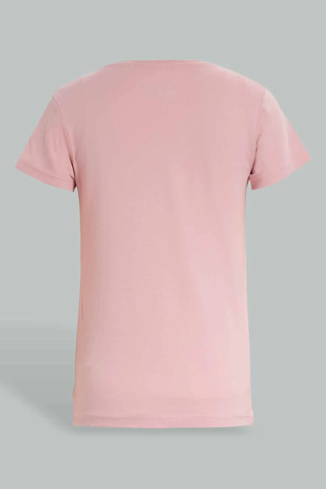 Pink Wisconsin T-Shirt For Senior Girls