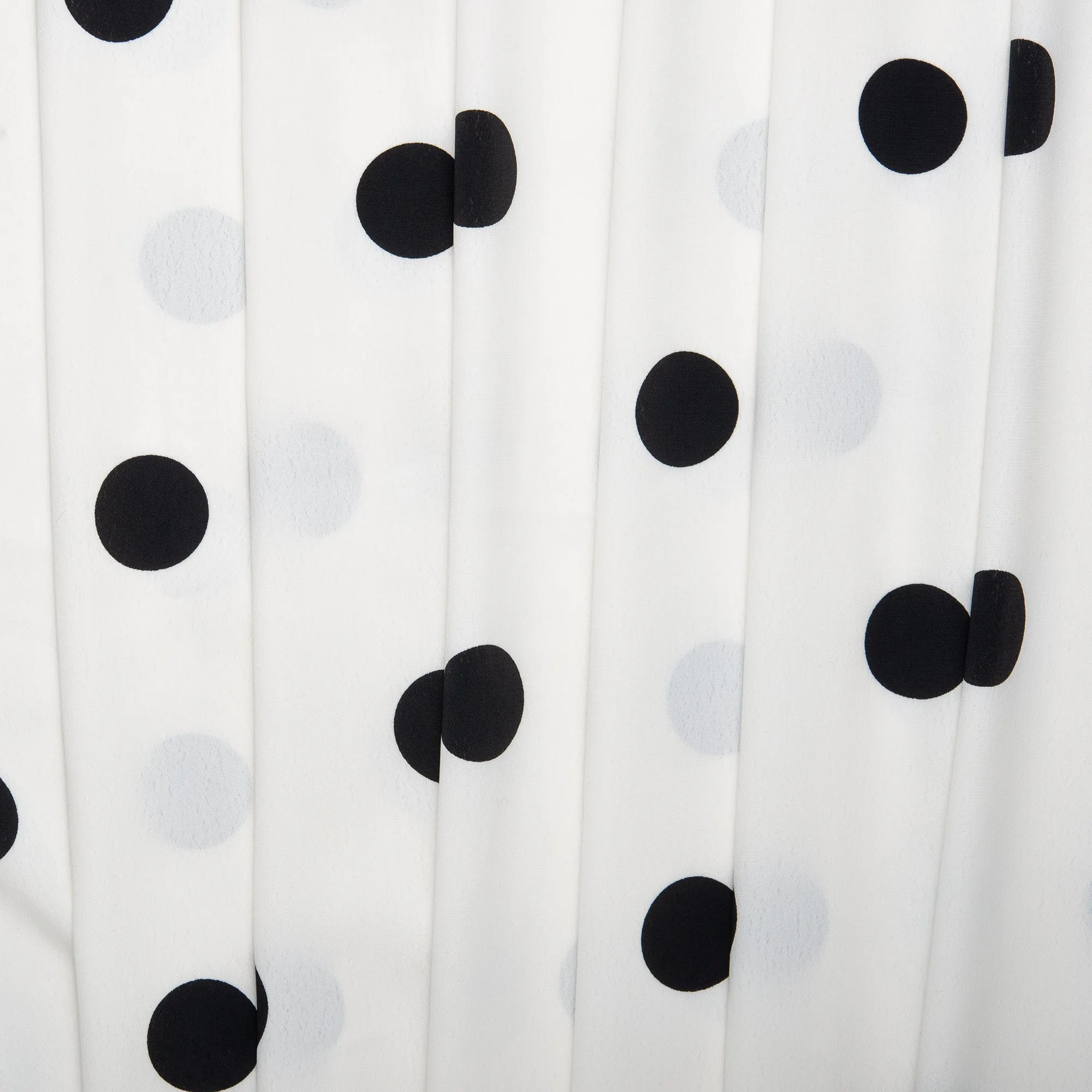 POLKA DOT Printed Polyester - Large - White / Black