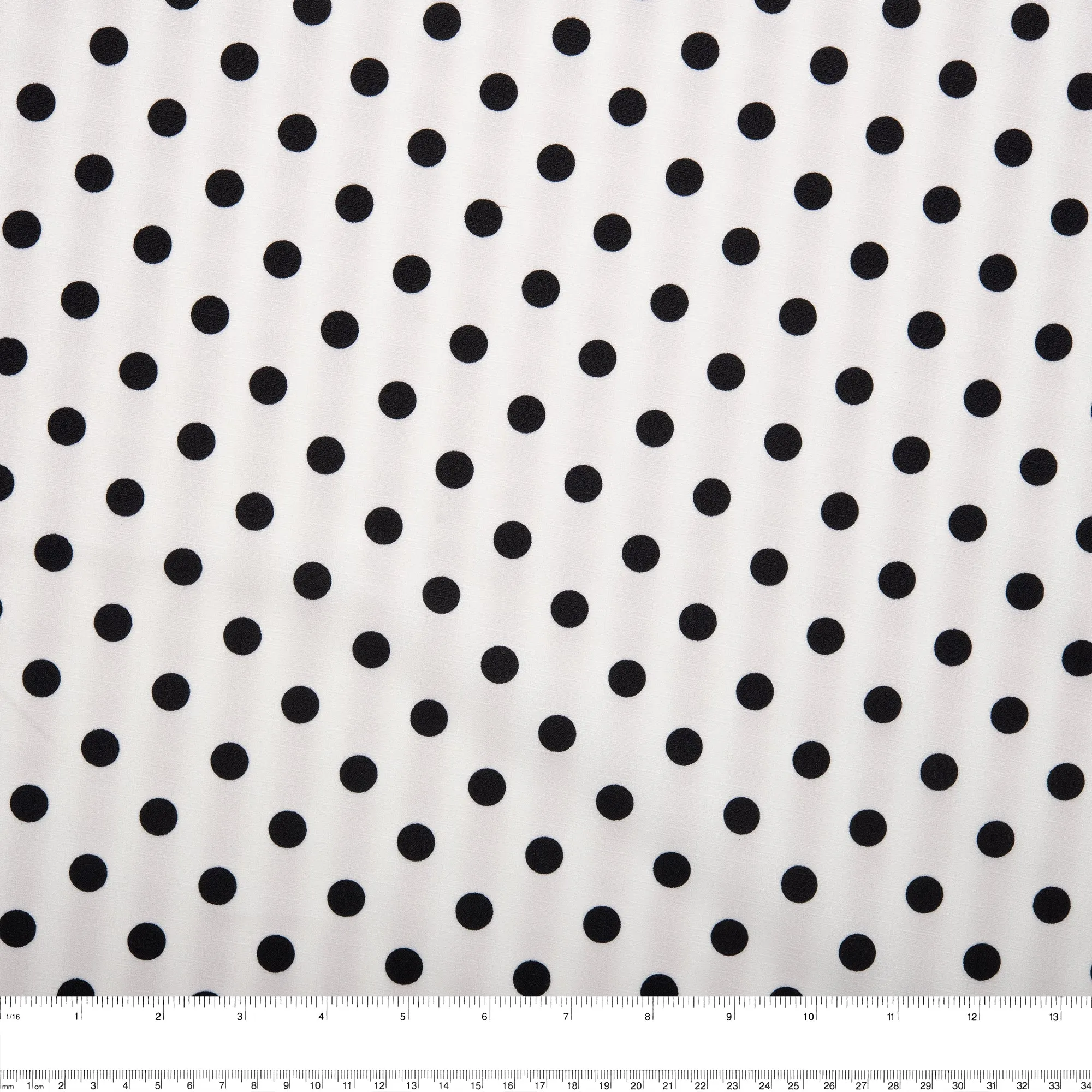 POLKA DOT Printed Polyester - Medium - White / Black